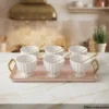 Akura Ice Cream Set with tray and gold spoons