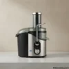 Stainless steel juicer extractor unit with control switch