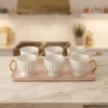 Akura Ice Cream Set with tray and gold spoons