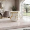 8 Piece Tea Set Teacup Single porcelain teacup with gold trim detail