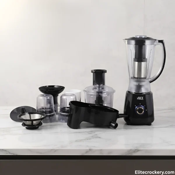 Complete set of Anex Juicer Blender attachments and accessories