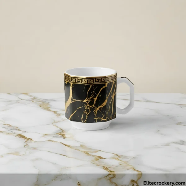luxury black and gold 8 piece coffee set single cup