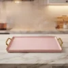 Pink and gold serving tray from Elite Crockery