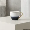 Luxury Tea Cup Single luxury tea cup with gold handle and blue gradient design