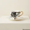 Black and White Tea Cup Set