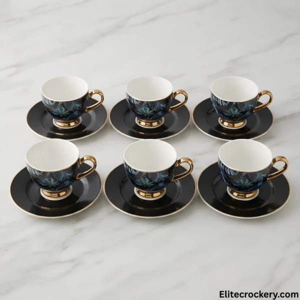 Professional studio layout of modern tea cup set