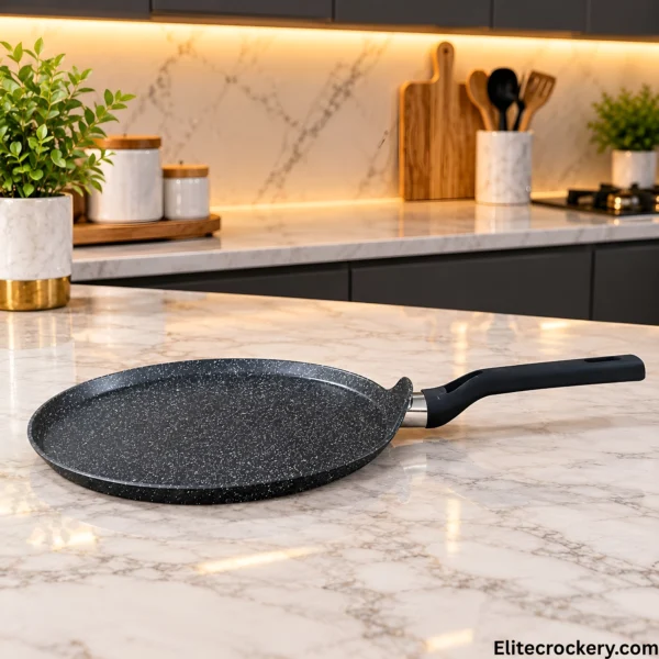 Original Tornado Pizza Pan 30cm non-stick surface and base view for kitchen cooking in Pakista